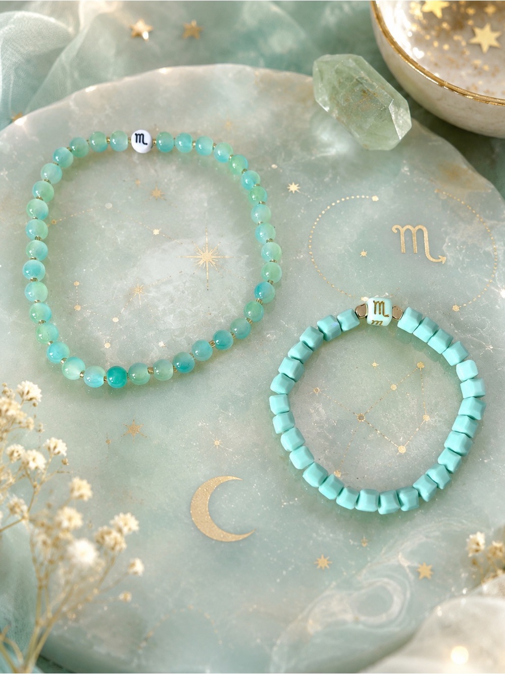 Scorpio Serenity Bracelet & Anklet Set 8” 12”